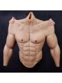 Silicone False Fake Muscle Elasticity Chest Man 2 Type 4 Color Cosplay Prop 