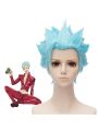 30cmThe Seven Deadly Ban Short Blue Synthetic Cosplay Wigs