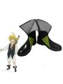 The Seven Deadly Sins Meliodas Black Anime Cosplay Boots