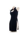 Vintage Cheongsam Velvet Slit Underwear Cosplay Costume