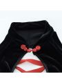 Vintage Cheongsam Velvet Slit Underwear Cosplay Costume