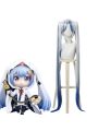 Vocaloid Hatsune Miku Snow 2018 White Blue Mixed Color Cosplay Wigs