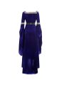 Women Renaissance Victorian Medieval Dark Blue Long Vintage Dress