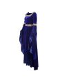 Women Renaissance Victorian Medieval Dark Blue Long Vintage Dress