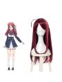 ZOMBIE LAND SAGA Minamoto Sakura Red Long Cosplay Wigs