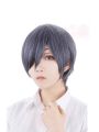 Black Butler Ciel Phantomhive Short Blue Grey Cosplay Wigs 