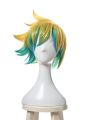 League Of Legends Star Guardian Ezreal Short Golden Mixed Blue Game Cosplay Wigs