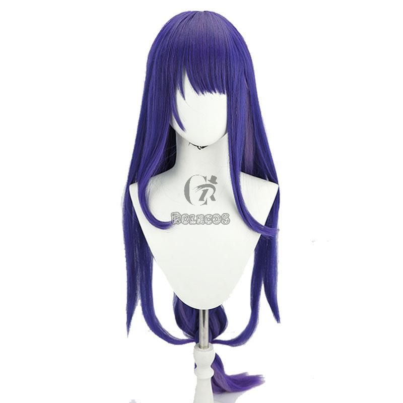 Genshin Impact Baal Magatsu Mitake Narukami no Mikoto Purple Long Cosplay Wigs