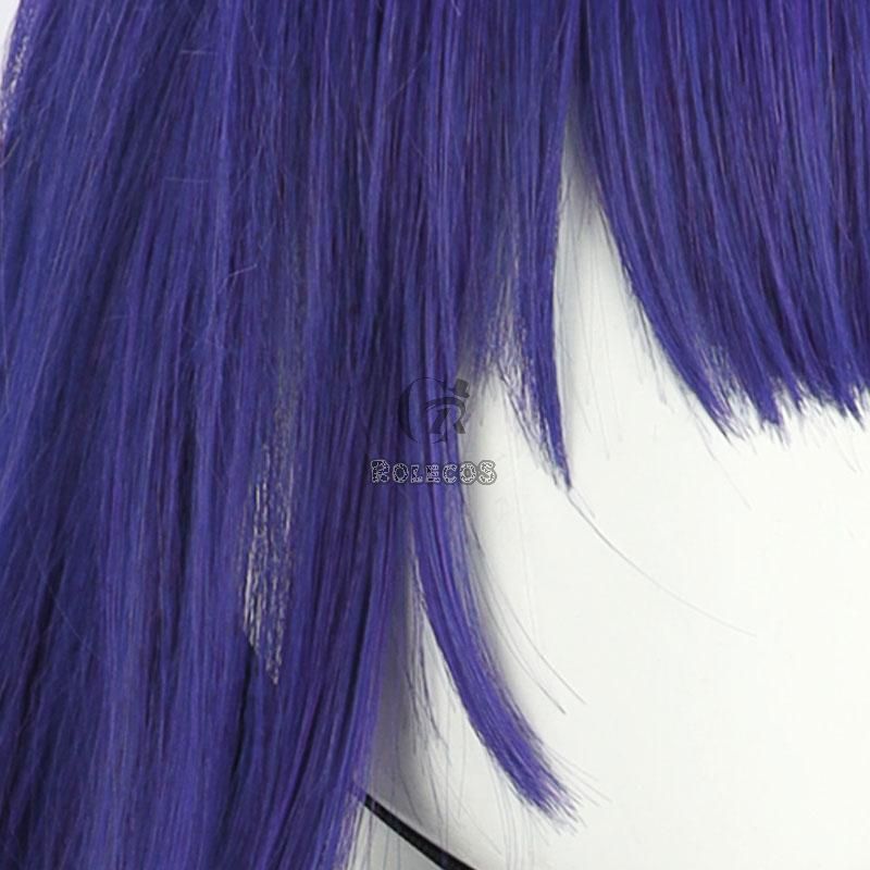 Genshin Impact Baal Magatsu Mitake Narukami no Mikoto Purple Long Cosplay Wigs