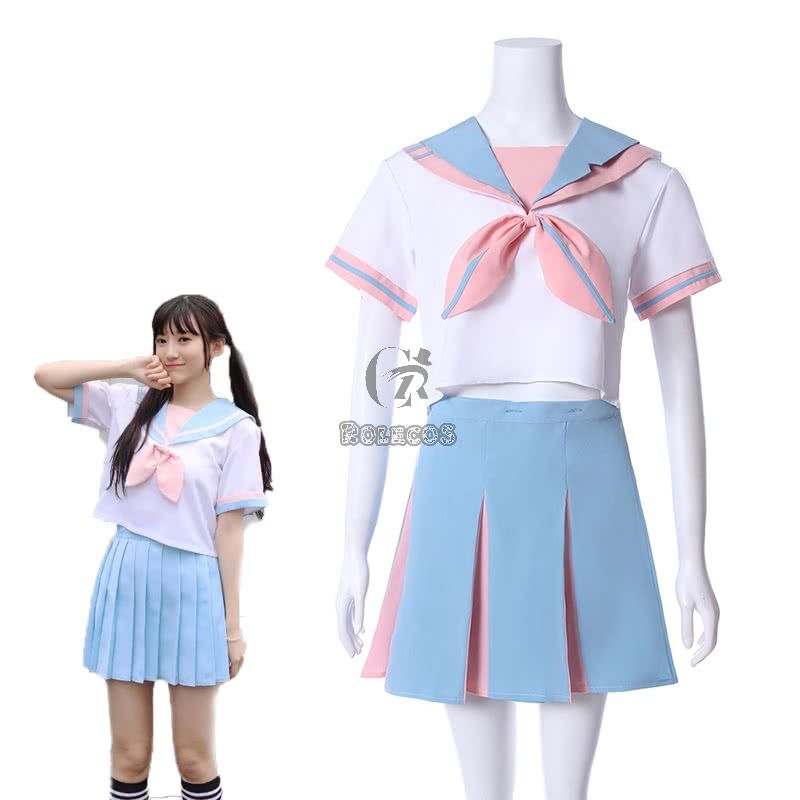 Japanese Student Sailor Suit College Wind Suit Short-sleeved JK Uniform Pleated Skirt  Cosplay Costume