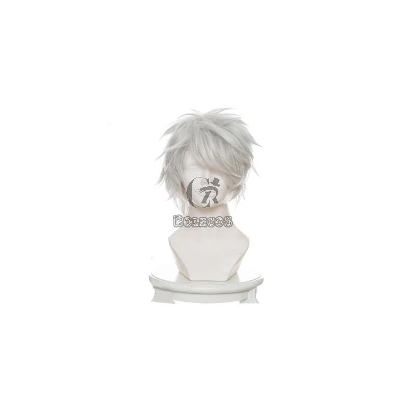 12 Taisen Juuni Taisen Usagi Silver Short Cosplay Wig
