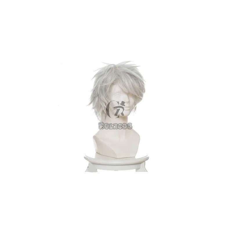 12 Taisen Juuni Taisen Usagi Silver Short Cosplay Wig