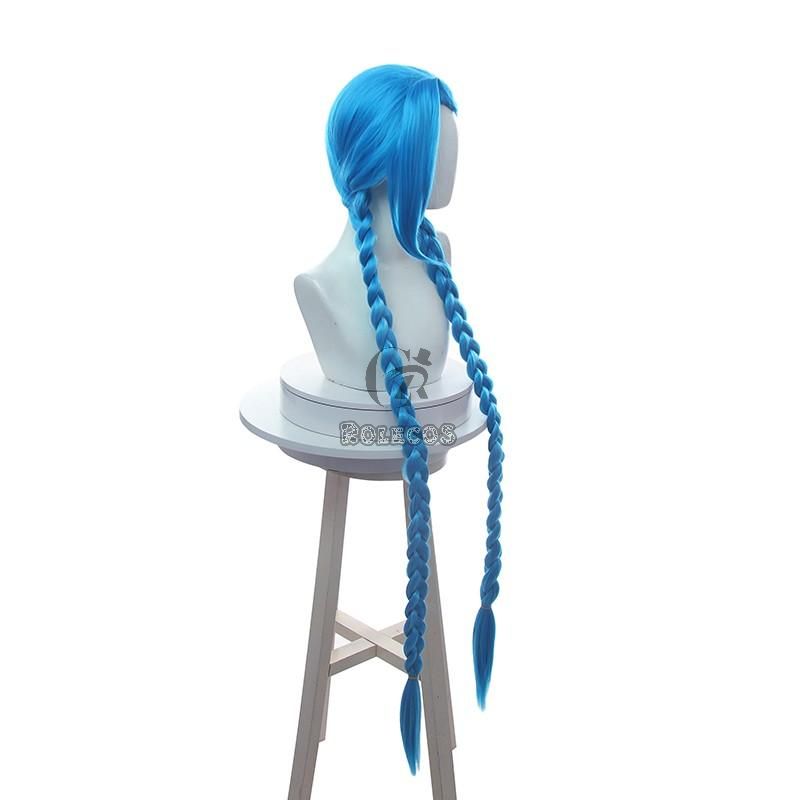 Anime LOL Arcane Jinx Blue Cosplay Wigs 4 Styles