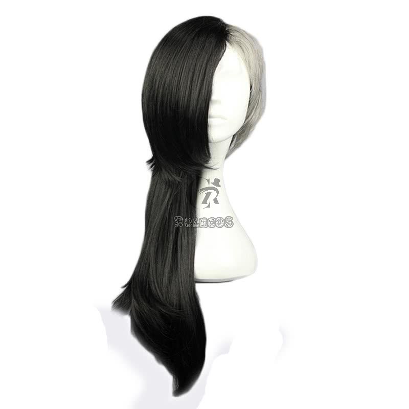 80cm long Tokyo Ghoul Uta Female Black Mixde White Cosplay Wig