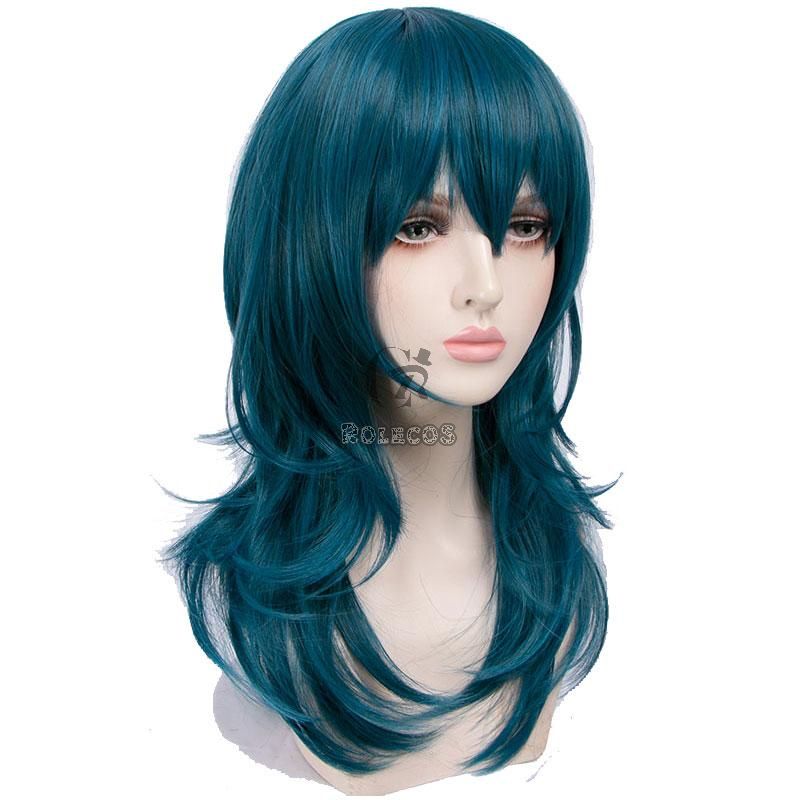 50cm Fire Emblem Three Houses Byleth Blue Long Cosplay Wigs