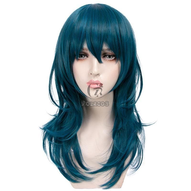 50cm Fire Emblem Three Houses Byleth Blue Long Cosplay Wigs