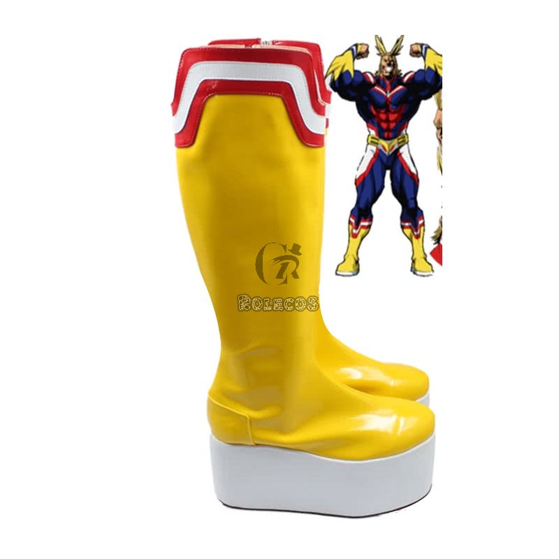 My Hero Academia All Might Anime Cosplay Shoes Customized Long Boots