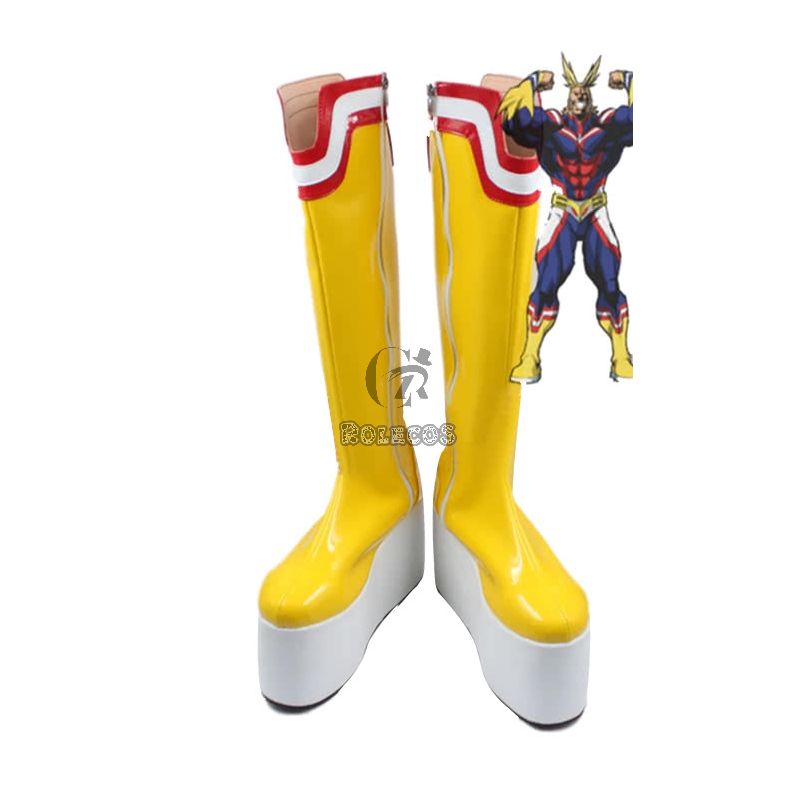 My Hero Academia All Might Anime Cosplay Shoes Customized Long Boots