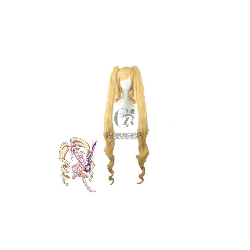  KILL LA KILL Nui Wallpaper Long Culry Blonde Synthetic  Cosplay Wigs 