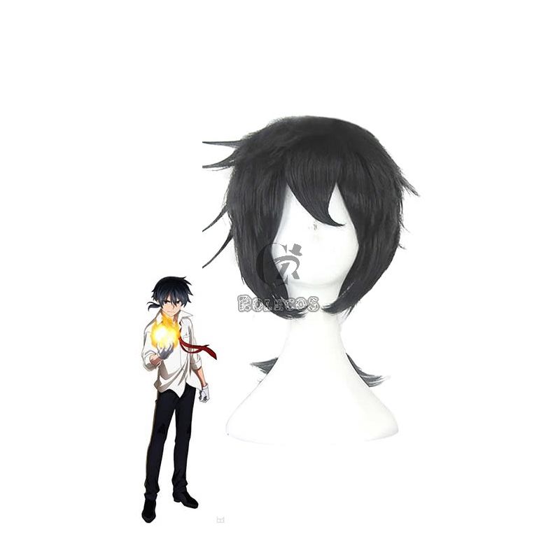 Short Black Anime Cosplay Man Wigs