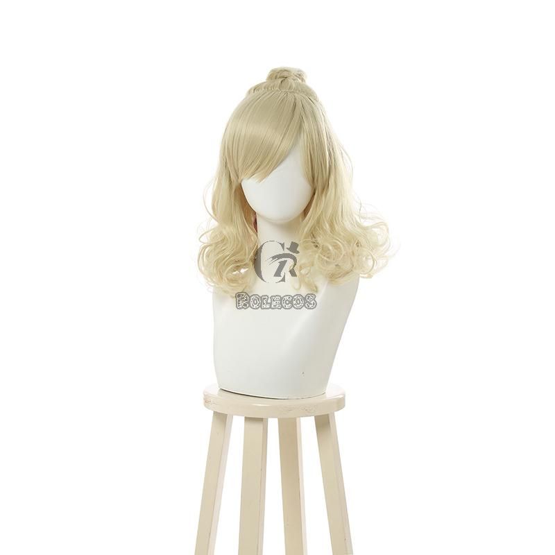 Animal Crossing Isbelle Long Curly Blond Cosplay Wigs