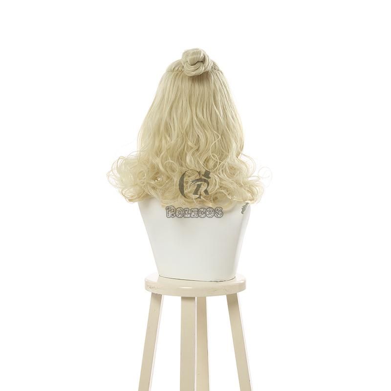 Animal Crossing Isbelle Long Curly Blond Cosplay Wigs