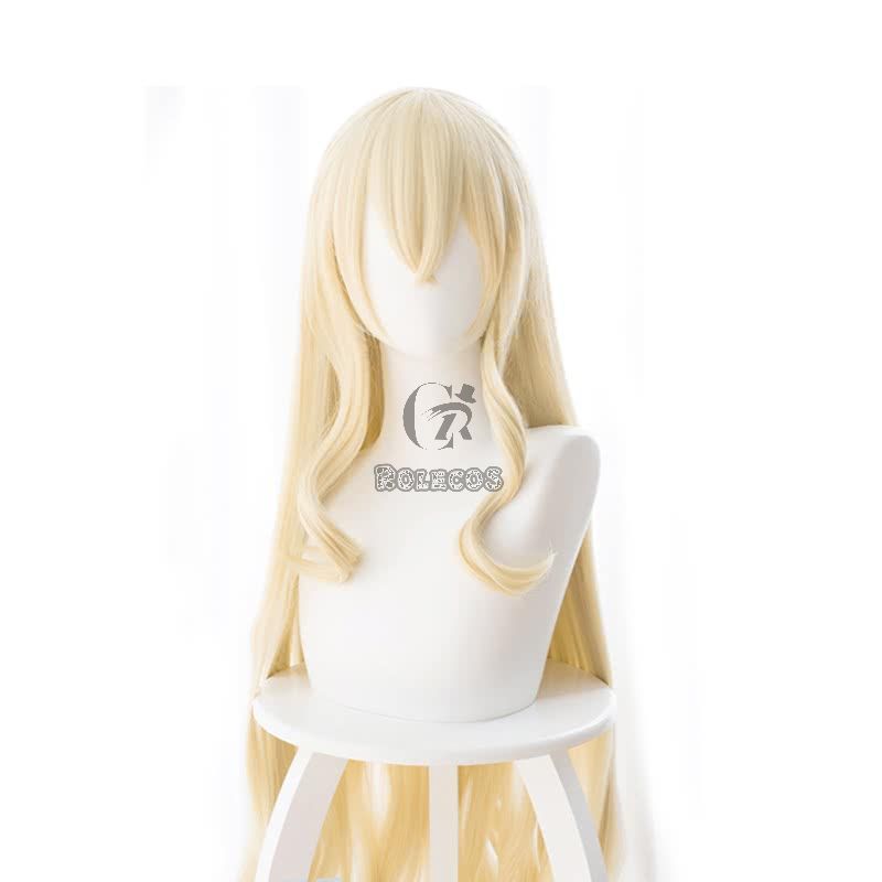 Anime Goblin Slayer Onna Shinkan Blonde 100cm Lang Cosplay wigs