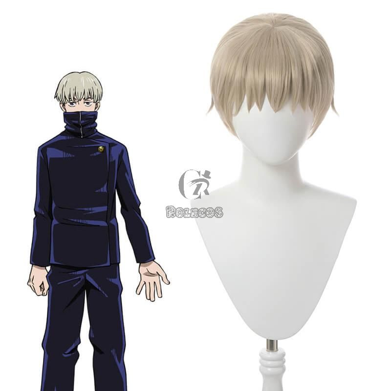 Anime Jujutsu Kaisen Toge Inumaki Men Short Cosplay Wigs