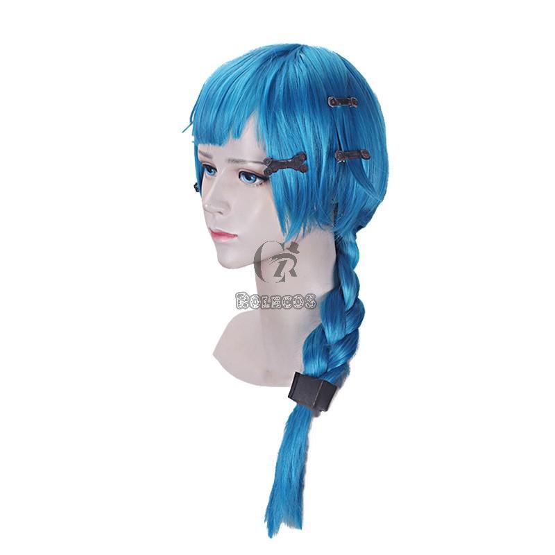 Anime LOL Arcane Jinx Teenager Blue Cosplay Wigs