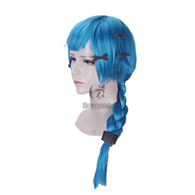 Anime LOL Arcane Jinx Blue Cosplay Wigs 4 Styles