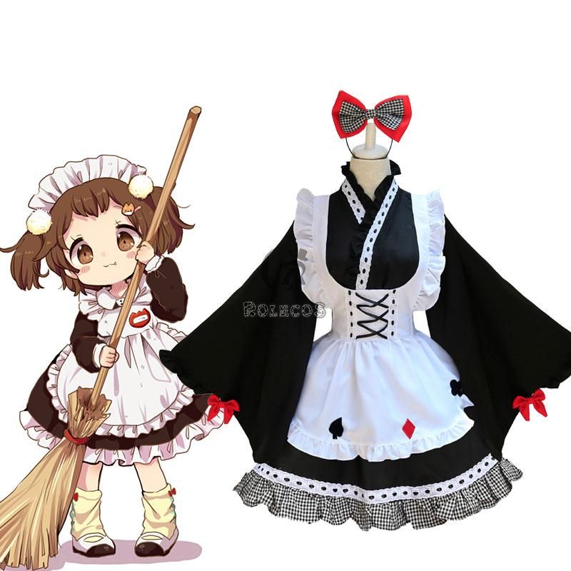 Anime Maid Cute Kimono Cosplay Costume 