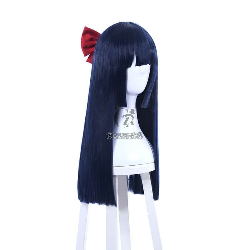 Anime POP TEAM EPIC Pipimi Cosplay Wigs Blue Straight Long