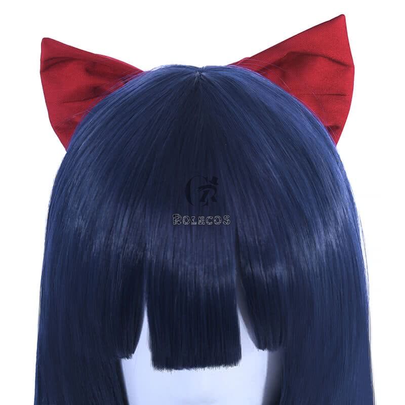 Anime POP TEAM EPIC Pipimi Cosplay Wigs Blue Straight Long