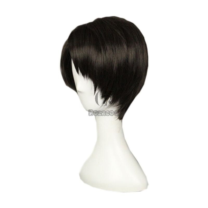 Attack on Titan Levi Short Black Cosplay Wigs