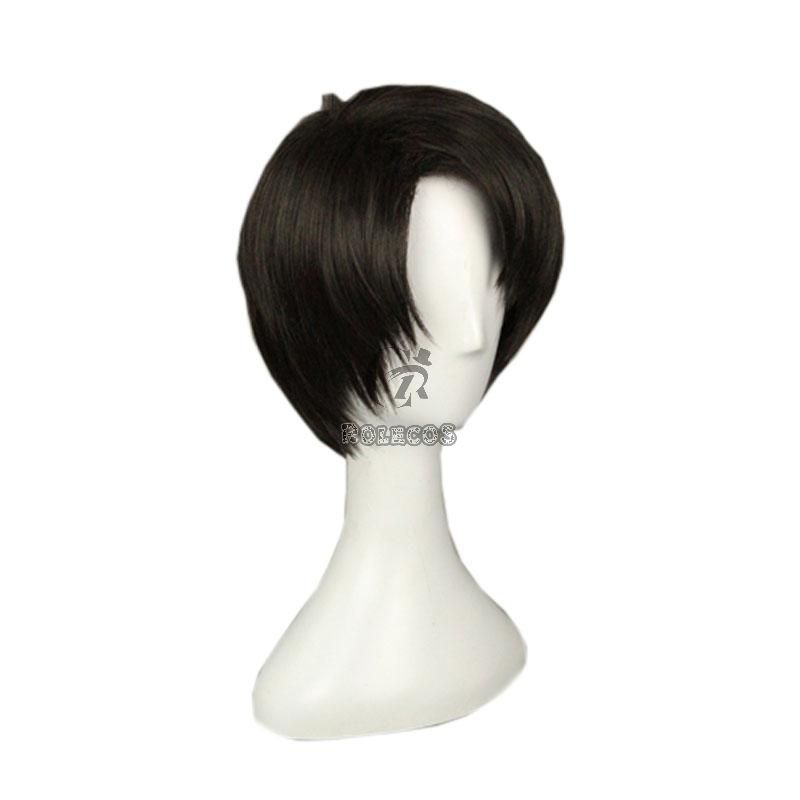 Attack on Titan Levi Short Black Cosplay Wigs