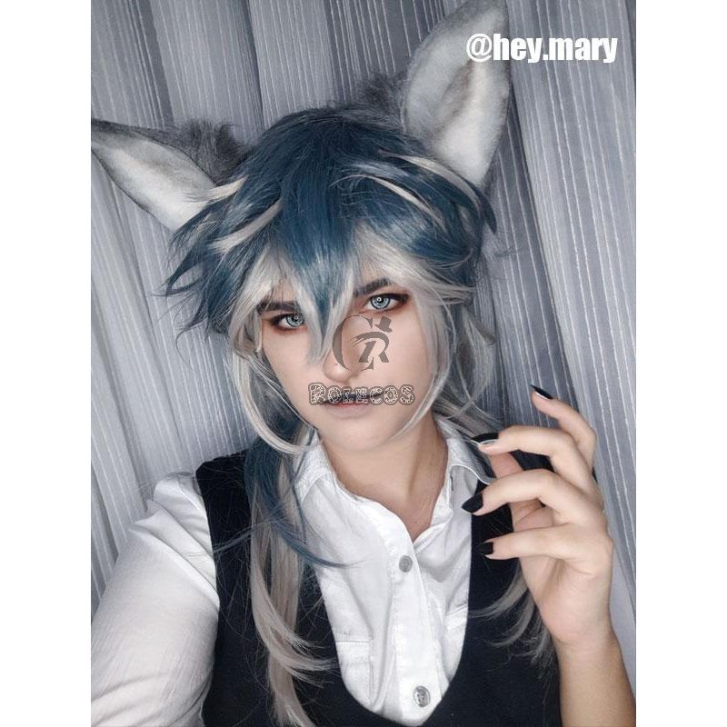 BEASTARS Legoshi Anthropomorphic Wig Cosplay Wigs Contains Ears 