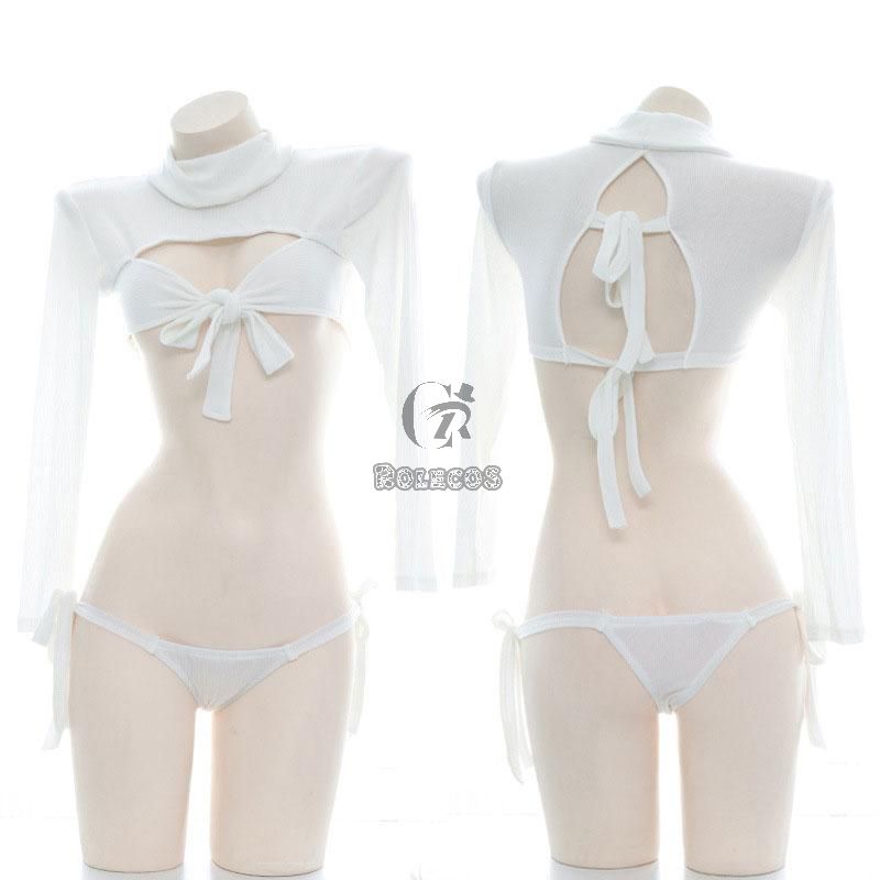 Beige Sexy Lingerie Uniform Cosplay
