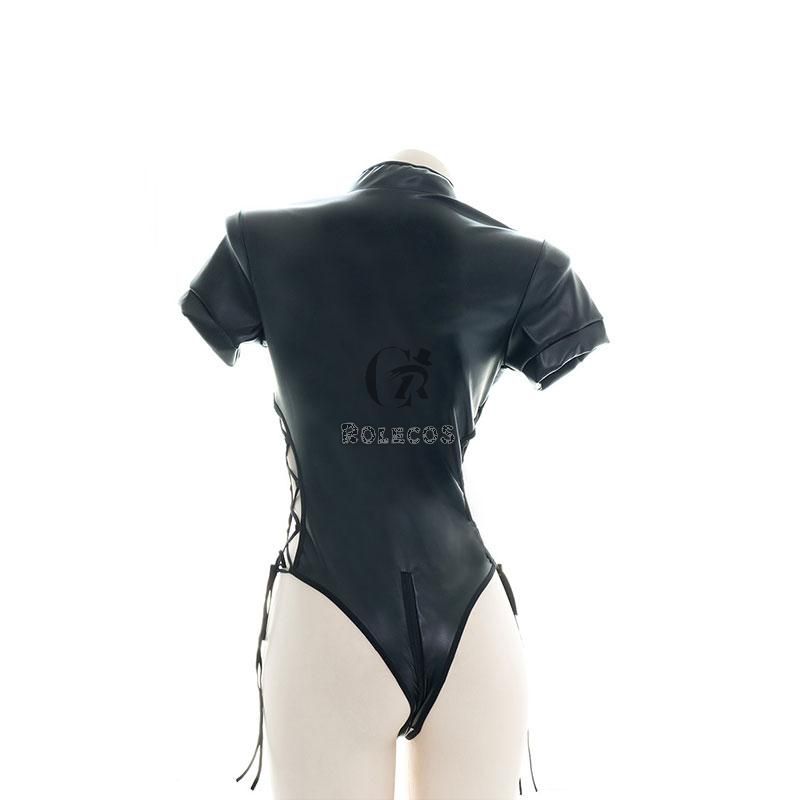 Black Bodysuit Tights Sexy Lingerie Cosplay Costume 