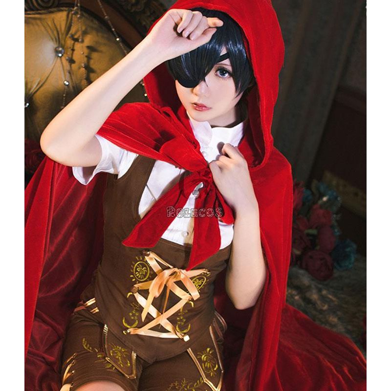 Black Butler Ciel Phantomhiv Little Red Riding Hood Cosplay Costume