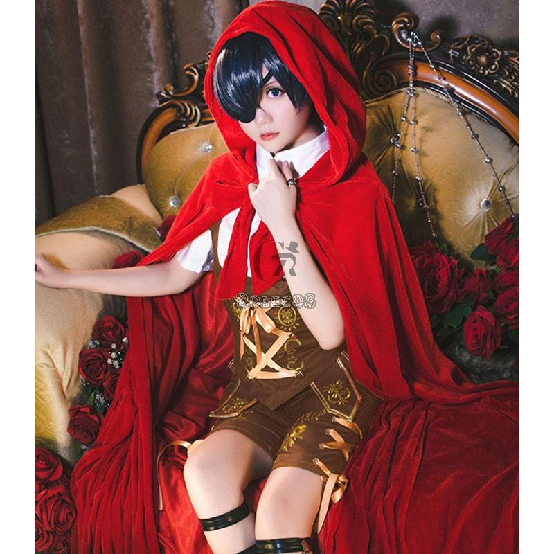 Black Butler Ciel Phantomhiv Little Red Riding Hood Cosplay Costume