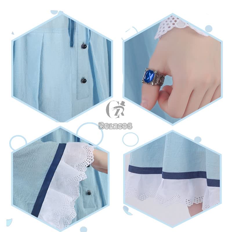 Black Butler Ciel Phantomhive Blue Retro nightdress Cosplay Costume
