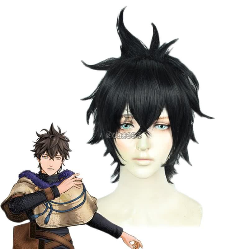 Black Clover Yuno Kurosurii Black Straight Cosplay Wigs