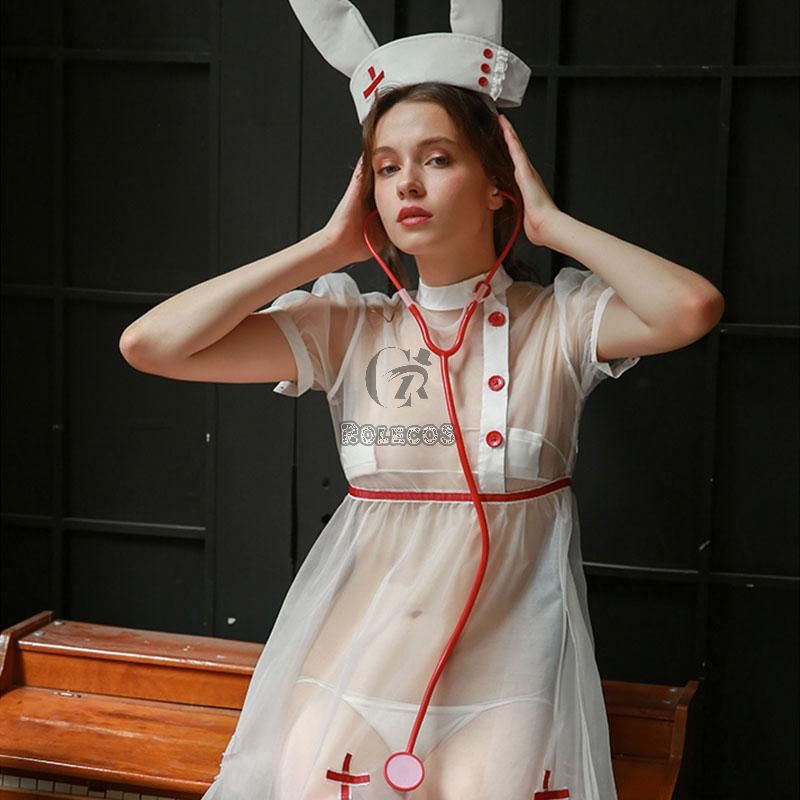 Bunny Girl Cute Lace Lingerie Nurse Uniform Sexy Pajamas Cosplay Costume