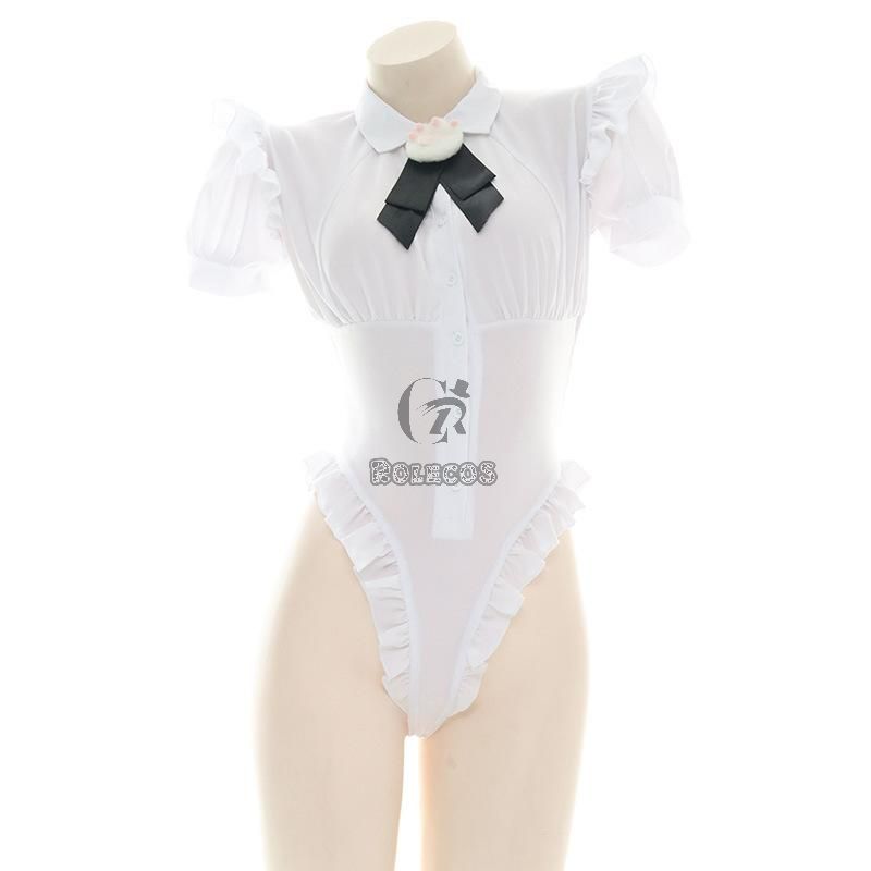 Cat Paw Bow Tie OL Sexy White Shirt  Cosplay Costume