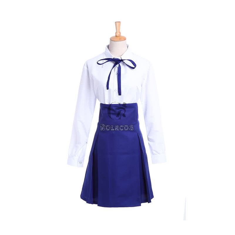 Fate Stay Night Casual Saber Uniform Dress Cosplay Costume New Fancy Dress