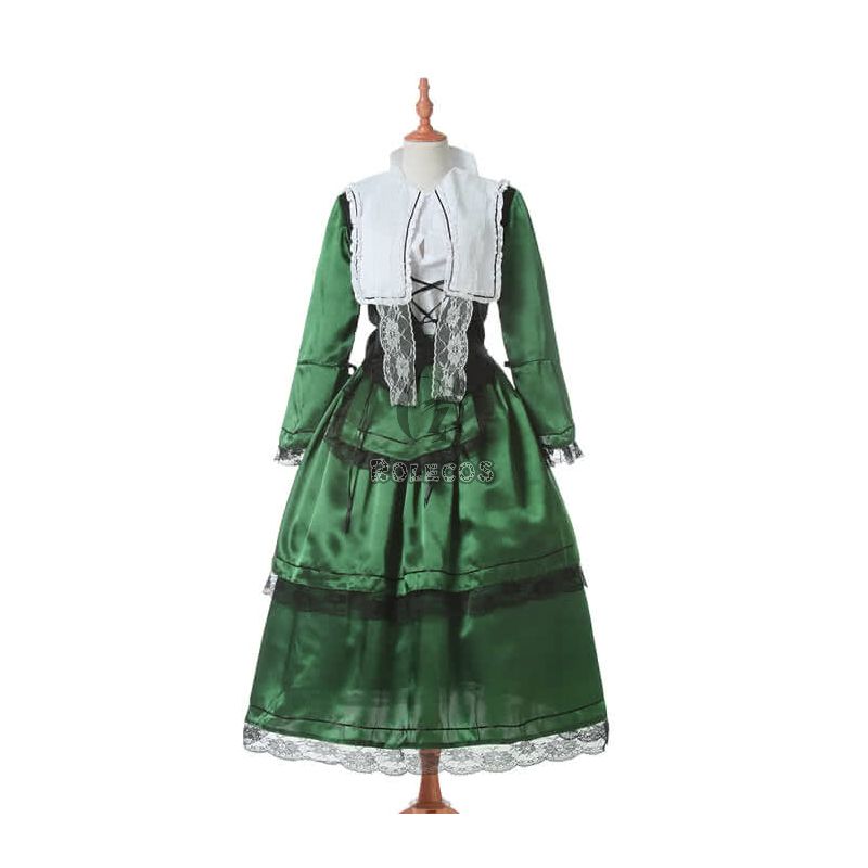 Rozen Maiden Suiseiseki Green Lolita Cosplay Costumes 