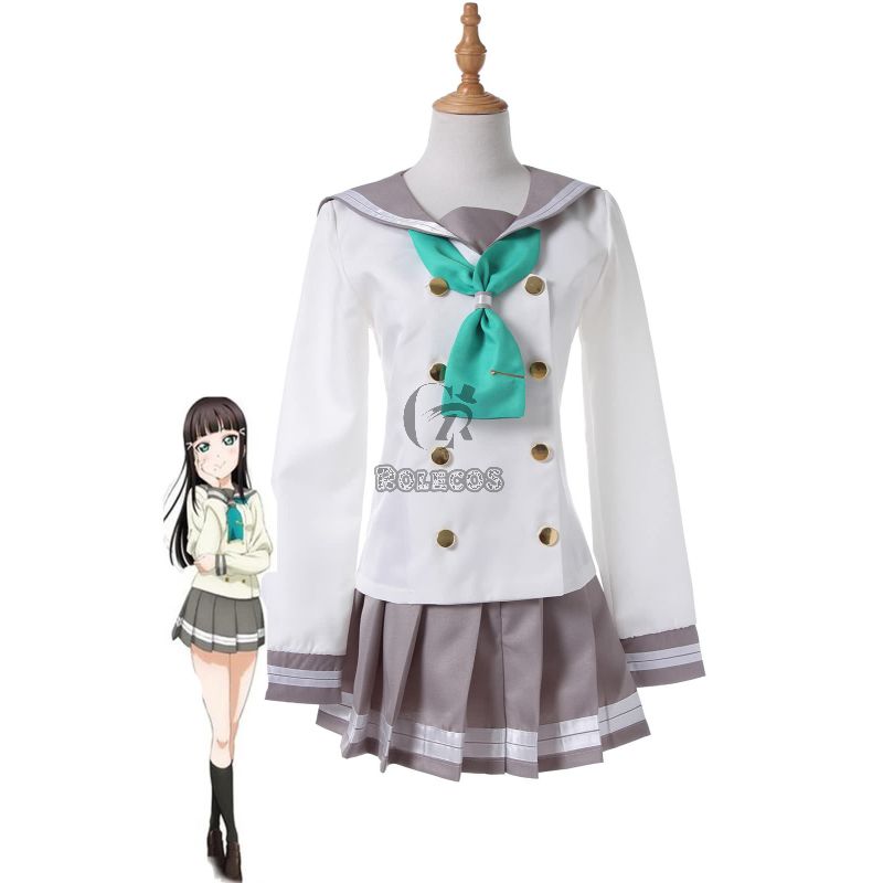 Love Live! Sunshine Aqours Kurosawa Dia Anime Girls School Uniform Cosplay Costume