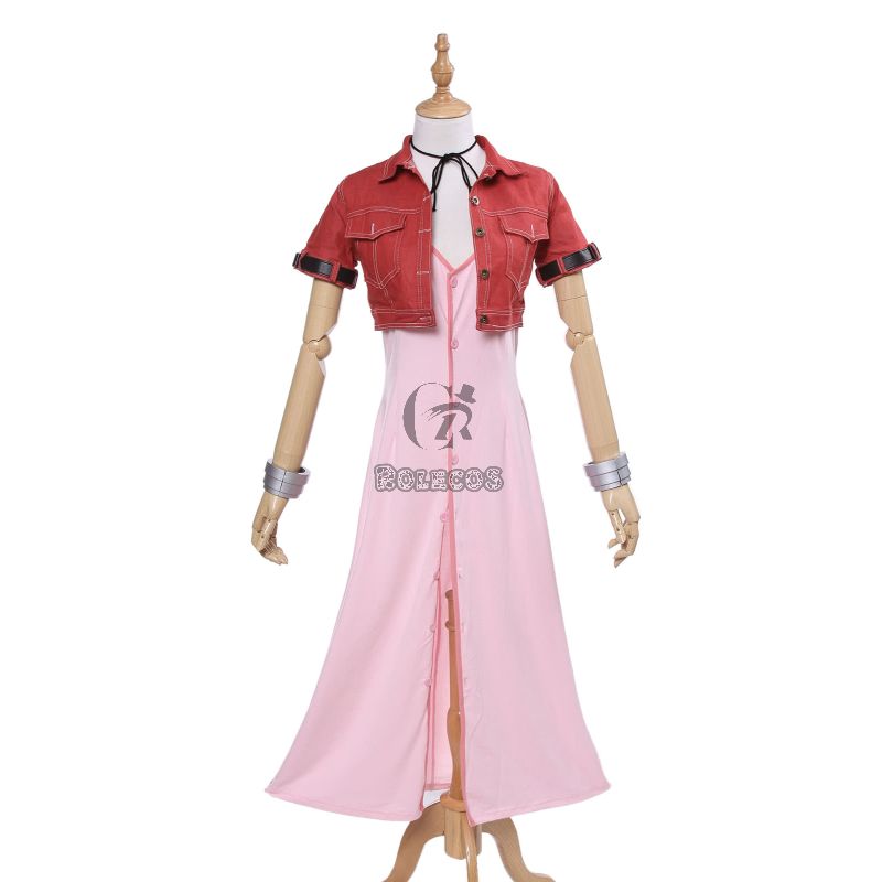 Final Fantasy VII 7 Aerith Cosplay Costumes