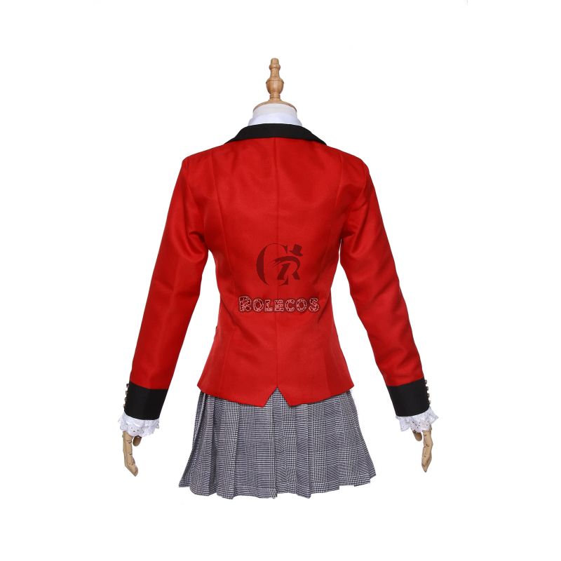 Kakegurui Momobami Kirari Red Uniform Cosplay Costumes