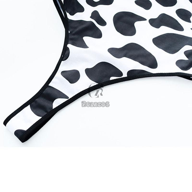 Cow Print Girl's Bodysuit Cosplay Costume